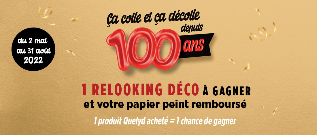 1 relooking deco a gagner du 2 mai au 31 aout pour les 100 ans de Quelyd