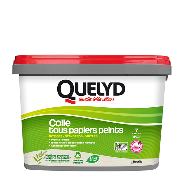 Colle tout papier peint avec indicateur coloré en pâte