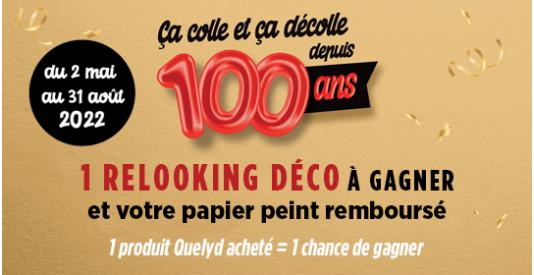 1 relooking deco a gagner du 2 mai au 31 aout pour les 100 ans de Quelyd