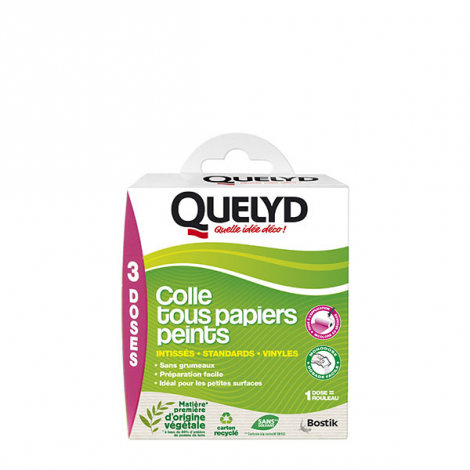 Colle tout papier peint avec indicateur coloré 3 rouleaux en poudre